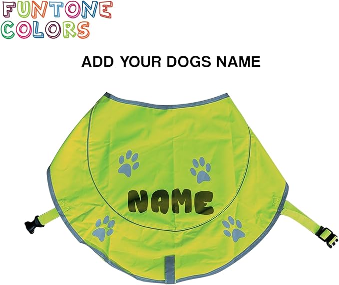 Custom Reflective Dog Vest High Visibility Reflective Jacket for Dogs Hunting Safety Gear with Elastic Strap & Clasp, Comfortable, Perfect for Day and Night Walks!