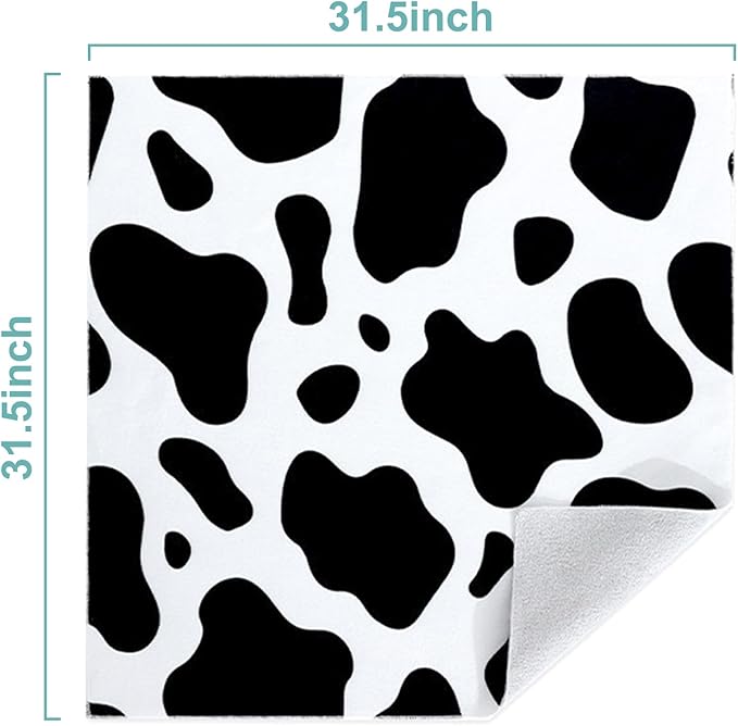 Cat Grooming Wrap for Cutting Nails with Cat Nail Clipper, Self-Adherent Wrap for Ear Cleaning, Anti-Runaway/Scratch, Cat Swaddle Wrap for Calming, Cow White