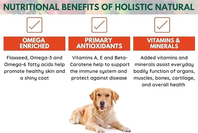 Bench & Field Holistic Natural Adult Dry Dog Food, Chicken Meal and Brown Rice Recipe 12 lb Bag (Pack of 2)