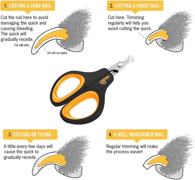 Cat Nail Clipper - Professional Cat Claw trimmer & Cat Claw Clipper - Cat Nail Trimmers Suits All Small Animals such as Dogs, Cats, Puppies, Kittens, Birds, Hedgehogs, ferrets, rabbits, hamsters ..