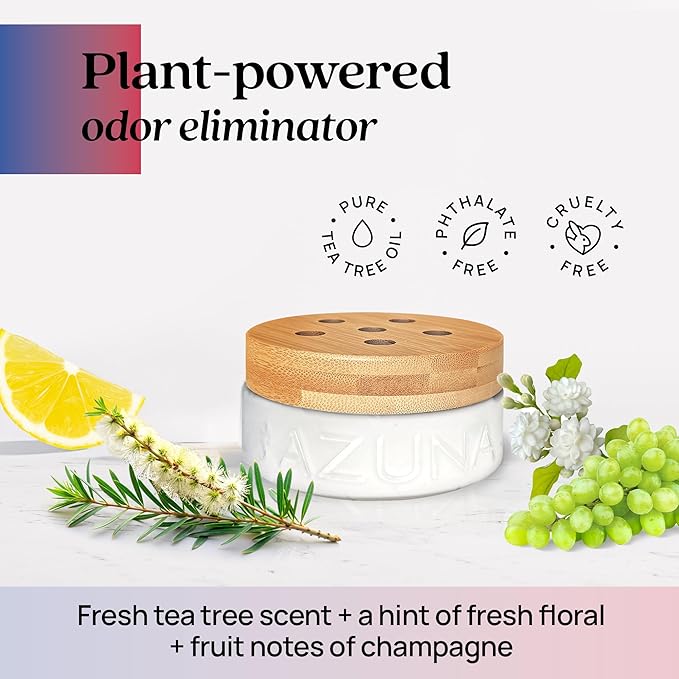 Azuna All-Natural Odor Remover Gel Refill Pouch | Air Purifier with Tea Tree Oil | Plant-Based & Long Lasting | For Pet Odors, Smoke & Strong Odors | Smell of Victory | 24 oz.