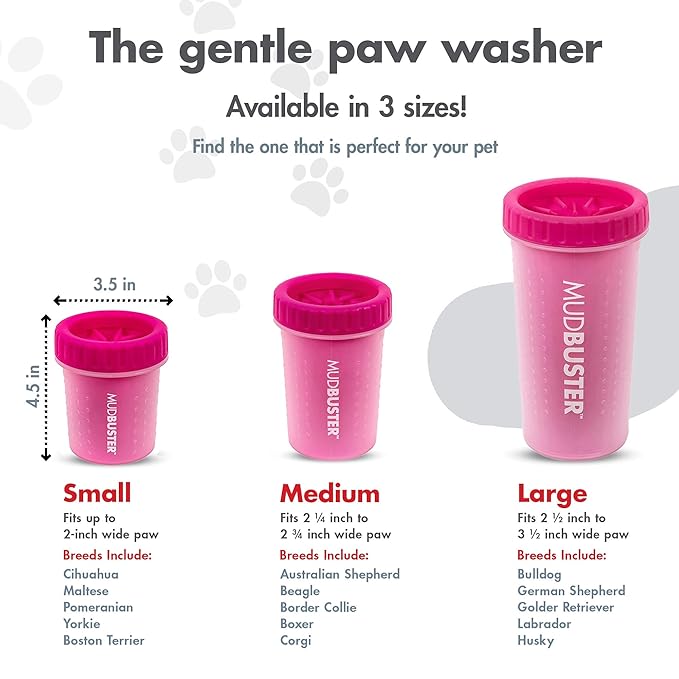 Dexas Dog Paw Cleaner, Small, Pink, Dog Accessories and Pet Supplies