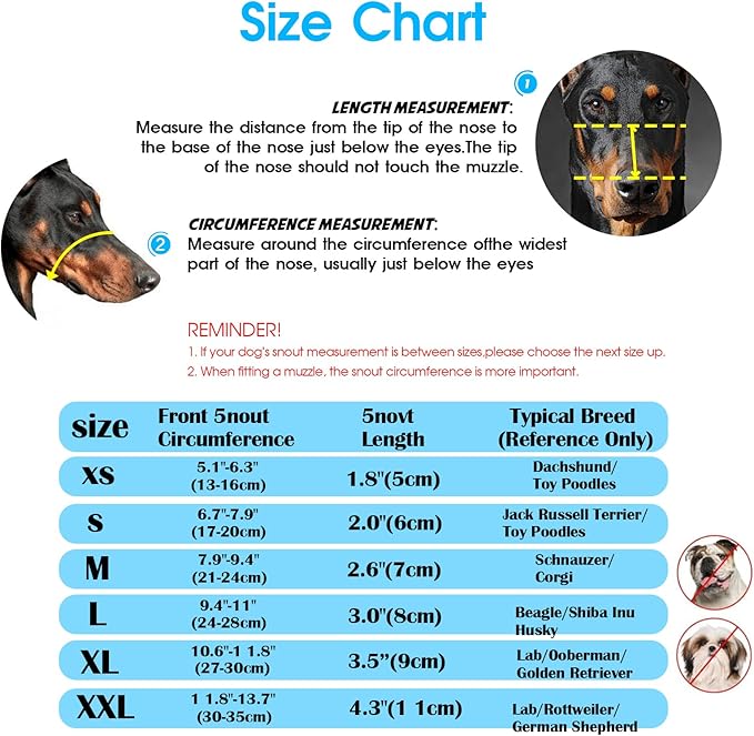 Dog Muzzle, Mesh Soft Muzzle for Small Medium Large Sized Dogs, Breathable Adjustable Puppy Muzzles for Scavenging Biting Licking and Chewing, Allows Panting and Drinking(Reflective Mesh, XXL)