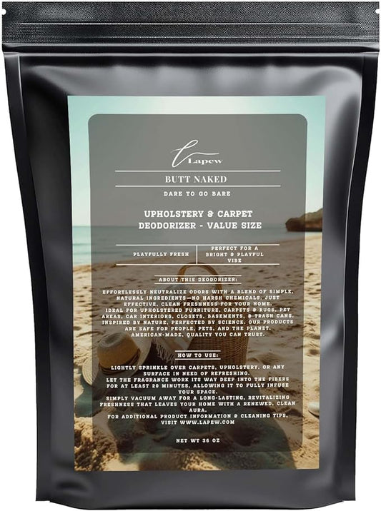 Butt Naked Carpet Freshener Powder Refill 36 oz | Powerful Odor Eliminator for Home | Upholstery Deodorizer | Carpet Deodorizer | Pet Urine | Cat Litter Box