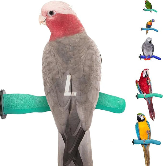 Brid Cage Safety Pumice Perch - Trims Nails and Beak - Promotes Healthy Nails and Beaks - Safe Non-Toxic Bird Supplies for Bird Cages - Large 12"