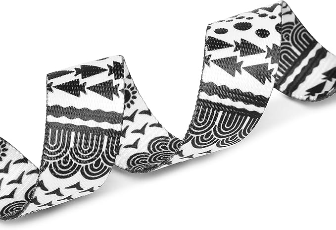 Mercano Adjustable Dog Collar - Special Design Patterns, Soft Nylon Comfortable Durable Pet Collar for Small Medium Large Dogs (M, Black White B)