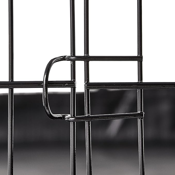 Amazon Basics Leakproof Canvas Bottom Guinea Pig Pet Cage with Divider Set, Black, 47.6"L x 24.2"W x 14.0"H