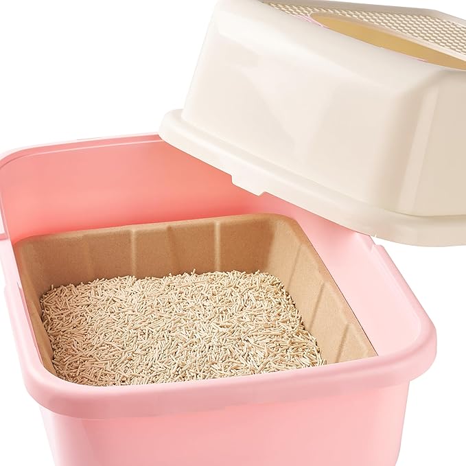 Vealind Disposable Cat Litter Boxes, Cardboard Cats Litter Tray Cat Travel Toilet Litter Pan Liners Cats and Small Animals Leakproof Litter Box (5 Pack)