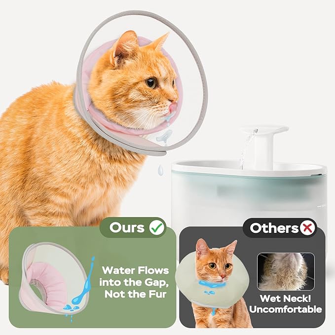 Cat Cone Collar Soft: Comfortable Waterproof Mesh Recovery Cone After Surgery to Stop Licking and Scratch, Alternative to Plastic Elizabeth Head/Neck Cone