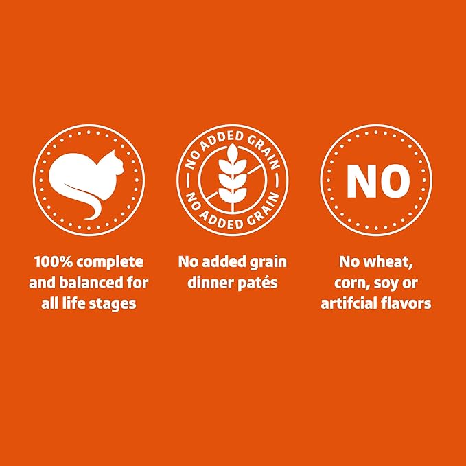 Amazon Brand - Wonder Bound Canned Wet Cat Food (Turkey & Giblet Dinner Paté), No Artificial Flavors, Adult Recipe, 3 Ounce (Pack of 24)