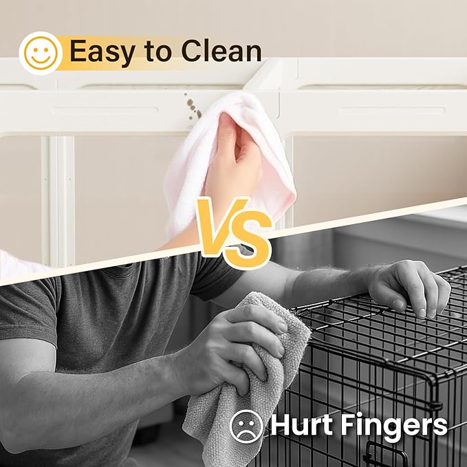 Clear Dog Play Pen, Acrylic Dog PlayPen for Puppy Cat Rabbit, Easy Assemble Pen, Preferable Small Cage, 23.6" H, 8Pcs