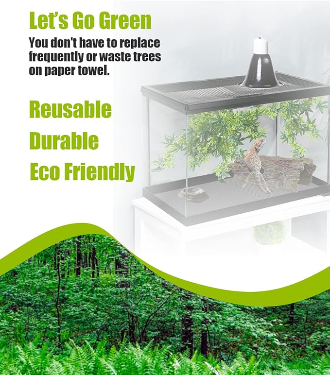 Bearded Dragon Tank Accessories, Reptile Substrate Floor for Bearded Dragon Enclosure 4x2x2, Leopard Gecko Tank Liner Mat for 120 Gallon Reptile Tank