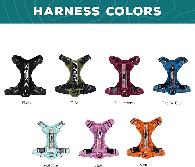 Wilderdog Lightweight Dog Harness with Reflective Straps - Large - Lilac