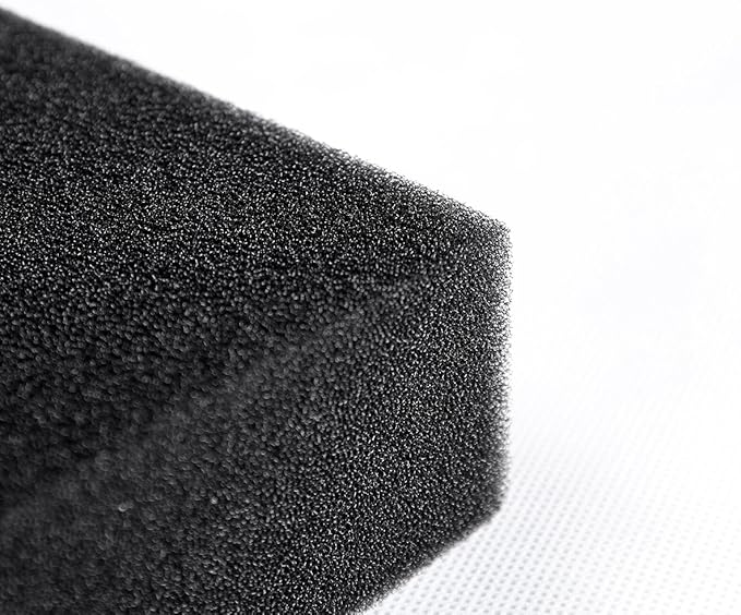 AQUANEAT Aquarium Filter Sponge Open Cell Foam Sheet Bio Sponge Filter Media Pad HMF Fish Tank Sump Divider (23" Lx 12.25" W x 2" H, Black)