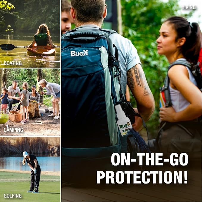 CoreTex Bug X FR DEET-Free Insect Repellent Spray - 4oz Bottle of Natural Geranium Oil to Protect Against Mosquitoes, Flies & Fleas - Travel Size Bug Repellent Spray Bottle