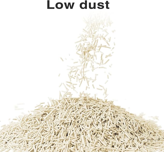 Cat Litter 12LB/2 Packs Dust-Free Clumping Tofu Cat Litter Quickly Absorb Odors Toilet Can Flush Into The Toilet Pure Natural tofu cat Litter (Original Flavor)