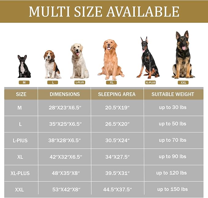 Bedfolks Orthopedic Dog Bed, Waterproof Dog Sofa Bed for Medium Dogs, Egg Foam Pet Couch Bed with Removable Washable Cover and Nonslip Bottom, Light Grey