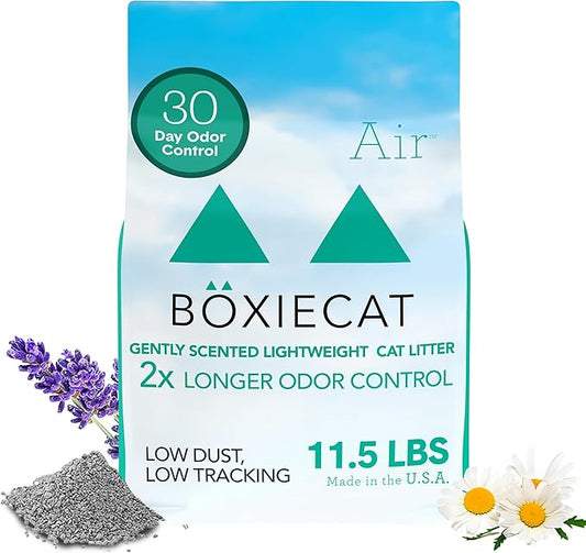 Boxie Gently Scented Cat Litter, Lightweight 30-Day Odor Control, Clumping, 11.5lb