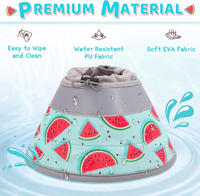 Cat Cone Collar Soft to Stop Licking, Adjustable, Foldable Lightweight Kitten Cones After Surgery Recovery for Cats & Kittens, Cat Cone Alternative (Blue, L)