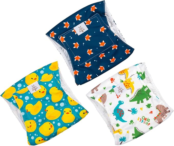 CuteBone Belly Wrap Male Dog Washable Puppy Diapers Reusable Doggie Diapers XSmall 3pcs a Pack DM02XS