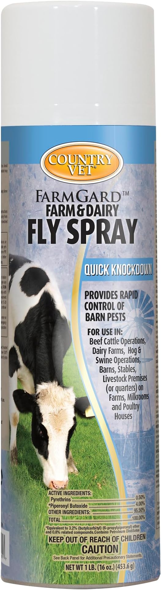 County Vet FarmGard Farm and Dairy Fly Spray -16 oz - (Case of 6) - 349316CVB - Provides Rapid Control of Barn Pests
