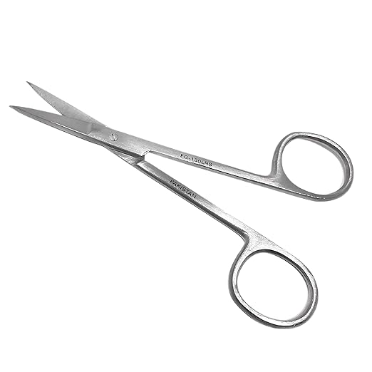 Cynamed Iris Micro Dissecting Precision Lab Scissors, Fine Point Straight - Perfect for Doctors, Nurses, EMS, Students, Education