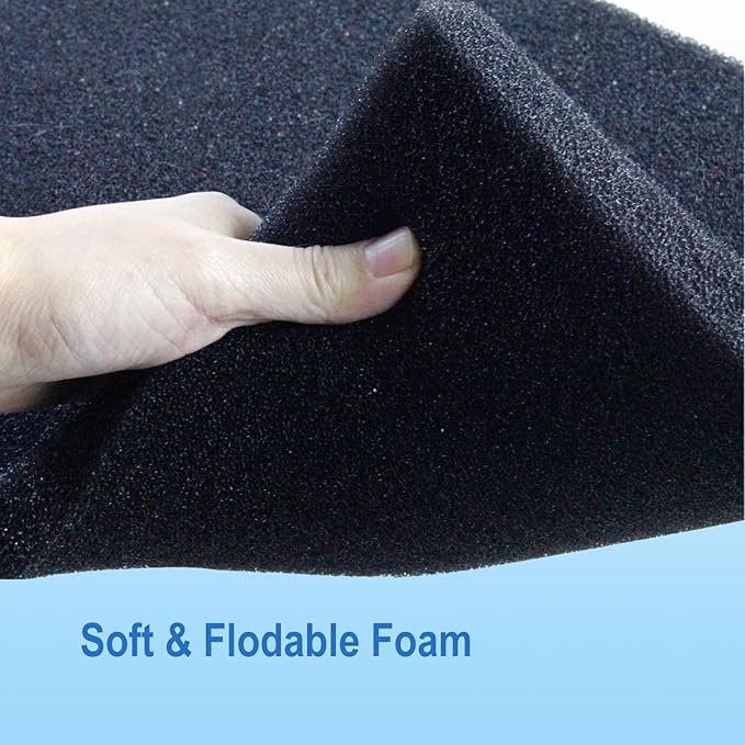 AQUANEAT Aquarium Bio Sponge Filter Media Pad 36" x 12" x 1" / 72" x 12" x 1" Open Cell Foam Sheet Cut-to-Fit for Fish Tank Sump (72" x 12" x 1")