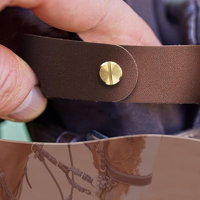 Chunful 6 Pcs Halter Breakaway Replacement Strap Breakaway Halter Replacement Straps Horse Leather