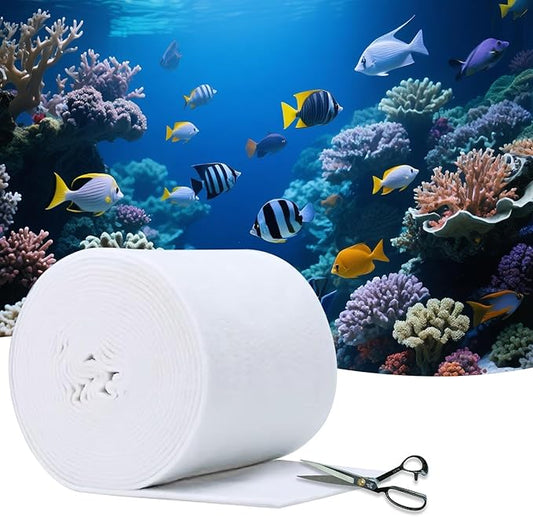 Aquarium Polishing Filter Pad-Ultra Fine 100 Micron Filter Floss for Crystal Clear Water,Cut-to-Size Filter Media for Fish Tank,Safe for Fish/Reef/Turtles(24" x 36", 1 Pack)