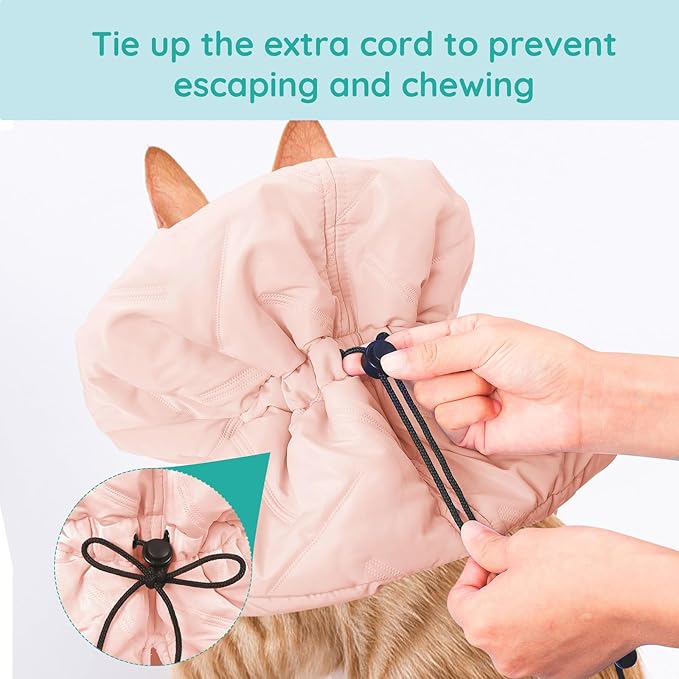 Cat Recovery Collar, Soft Adjustable Cat Cone Alternative, Lightweight Waterproof Fasteners Collars for Cats Kittens Puppies, After Surgery Stop Licking and Daily Use (Orange Pink, S(Neck5.5-9.8"))