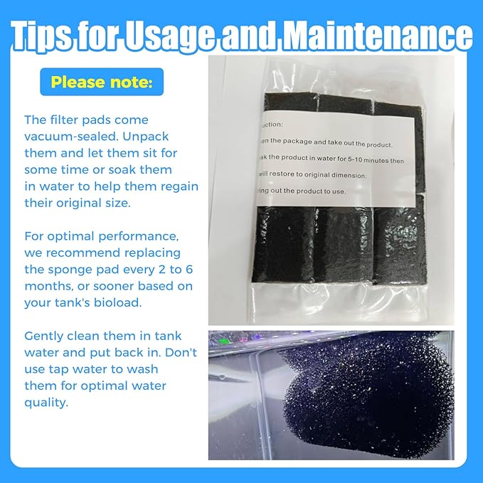 AQUANEAT 12-Pack Pre-Filter Sponge for Aquarium Shrimp Fry Fish Tank Filter 0.8 Inch Intake, Replacement Foam Cover