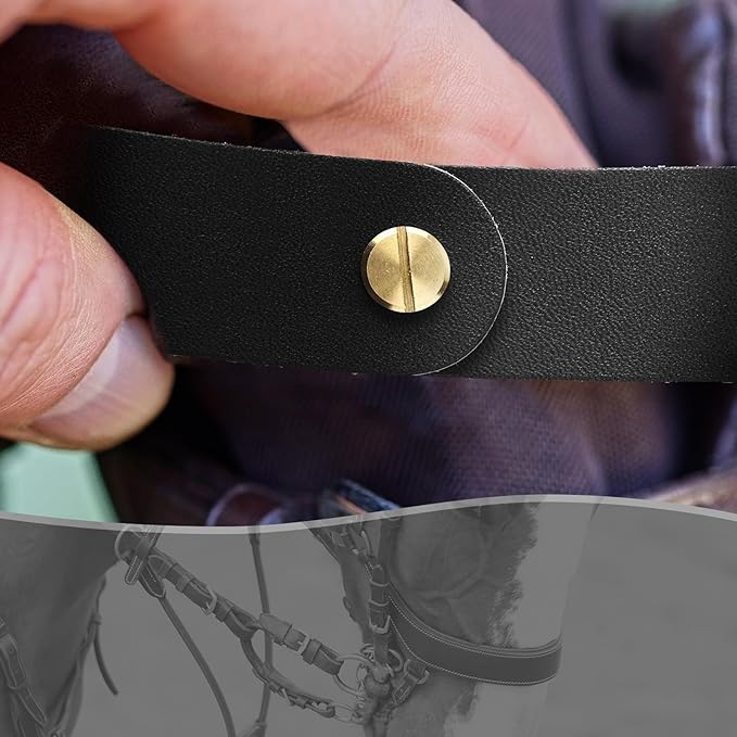 Chunful 6 Pcs Halter Breakaway Replacement Strap Breakaway Halter Replacement Straps Horse Leather