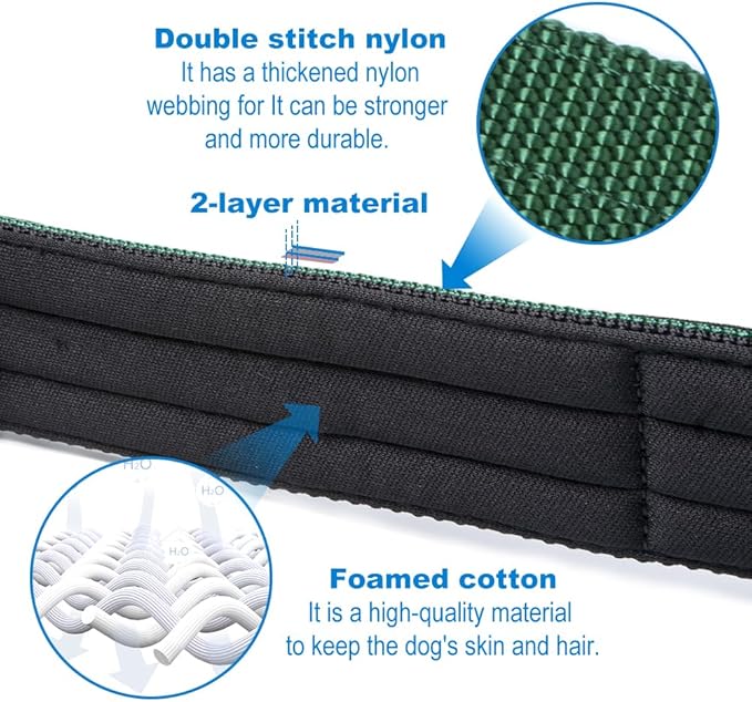 TSPRO Tactical Dog Collar 1.5 Inch Wide Thick Dog Collars with Heavy Duty Metal Buckle, Durable, Strong, Adjustable for Medium to Large Dogs (Pink M)