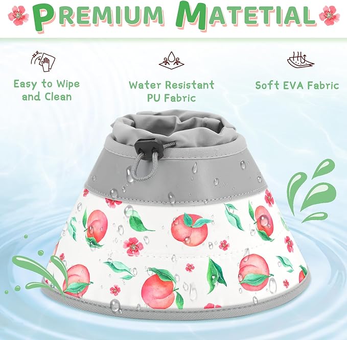 Cat Cone Collar Soft to Stop Licking, Adjustable, Foldable Lightweight Kitten Cones After Surgery Recovery for Cats & Kittens, Cat Cone Alternative (PinkWhite, M)