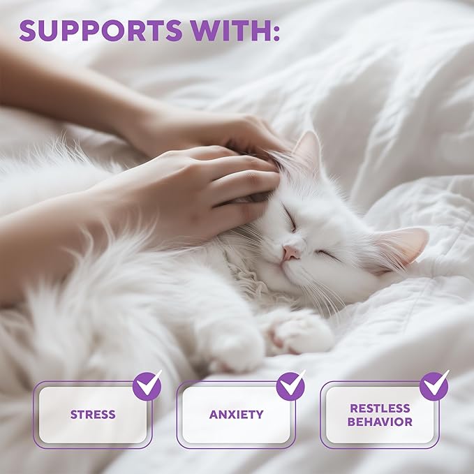 Beloved Pets Calming Pheromone Spray & Scratch Repellent for Cats - Reduces Scratching Furniture, Pee - During Travel, Fireworks, Thunder, Vet Zone - Helps with Stress, Fighting, Hiding (50 ml)