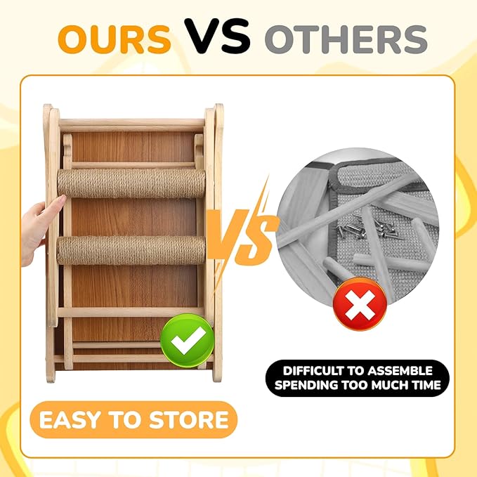 Cat Sisal Scratching Ramp Cats Scratching Post Kitten Scratcher Ramp Sisal Scratcher Posts for Indoor with Cat Teaser