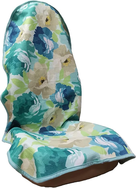 Car Seat Cover Protector Front Seats,for Gym Workout,Running,Swimming,Beach and Hiking,Waterproof Sweat Towel Bucket Seat Covers for Cars SUV Trucks (Chrysanthemum, 1Pcs)