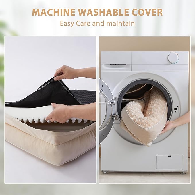 BFPETHOME Orthopedic Dog Beds for Large Dogs-Waterproof Sofa Dog Bed with Removable Washable Cover, Large Pet Bed with Waterproof Lining and Nonskid Bottom,Pet Bed for Dogs