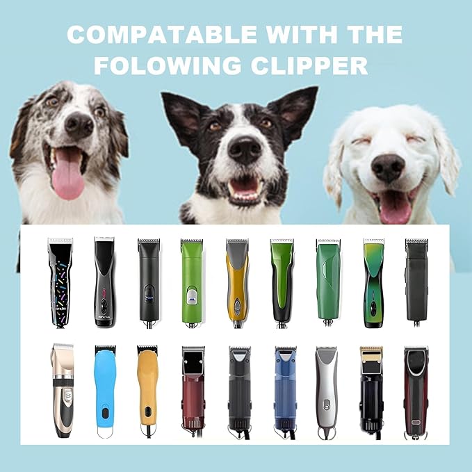 Detachable Pet Dog Clipper Blades, Compatible with Size-10 (1.5mm), Most Oster A5, KM Series Clippers,Made of Stainless Steel Blade 2Pack