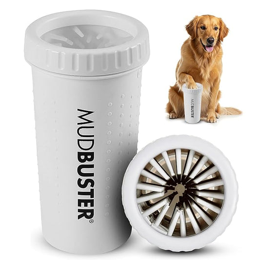Dexas MudBuster Portable Paw Cleaner for Dogs, Large, Bright White Special Edition, Premium Pet Supplies and Accessories