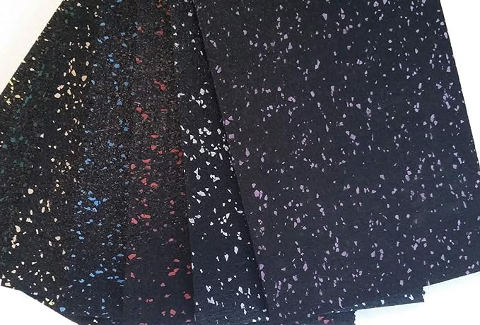 American Floor Mats 1/4in (7mm) Thick 10% Blue 4' x 40' Heavy Duty Rubber Rolls, Protective Exercise Mats, Home Gym Rubber Flooring