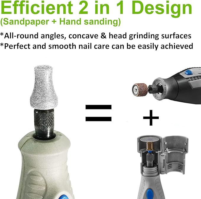 Diamond Dremel Dog Nail Grinder FlashB, Dogs&Pets Nail Care, 1/8'' Pet Nail Grinder Wheel Work with Dremel Sanding Drums for Animals Nail Care & Home Grinder Tools