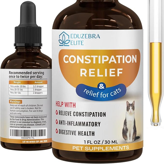 Cat Constipation Relief, Constipation Relief for Cat, Cat Laxative Constipation Relief, Cat Stool Softener, Cat Laxative, Promotes Digestive Health.