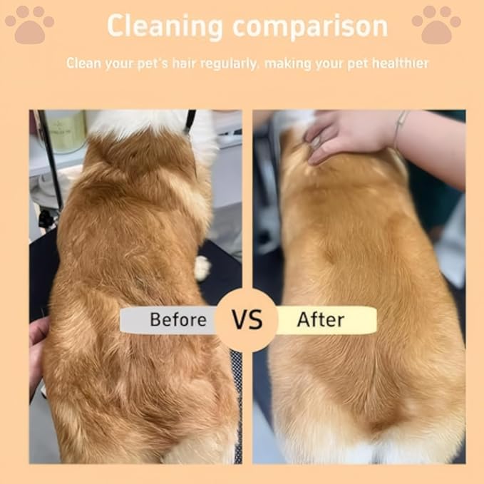 CealumVita Deshedding Glove and Cat Steam Brush Set, Pet Hair Removal Tool with Massage for Dogs and Cats Grooming (Beige spray cmb+gloves-1pair)