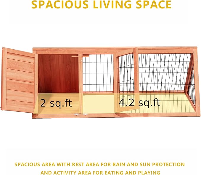 Chick Coop,Outdoor Portable Chicken Run Cage Wooden Triangle Quail Coop with Ventilating Wire Poultry Hutch for Small Animals (Natural Wood)