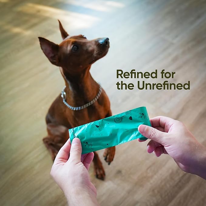 Compostable Dog Poop Bags – 120 Count Refill Rolls, TÜV OK Compost HOME Certified, Plant-Based Materials, Leakproof, Unscented, Extra Thick, Fits All Dispensers