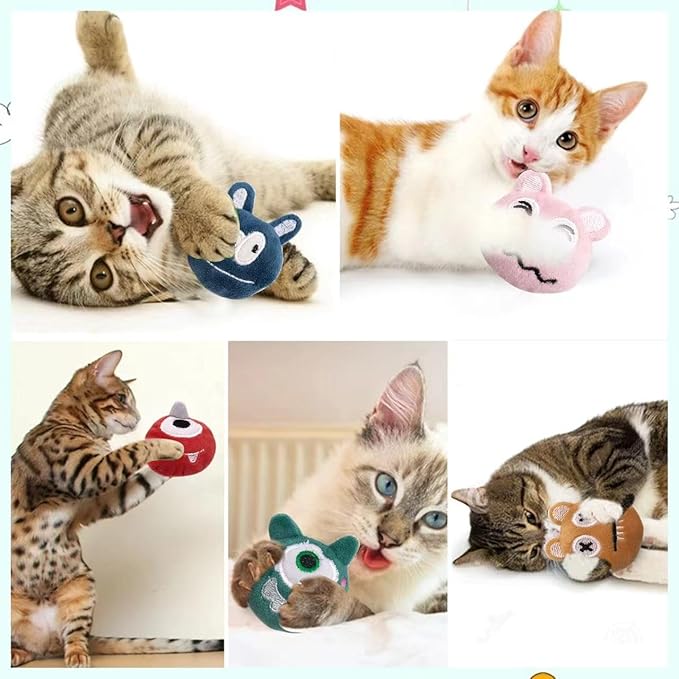 Catnip Toy for Play and Chewing, Assorted Colors (6 Pack)