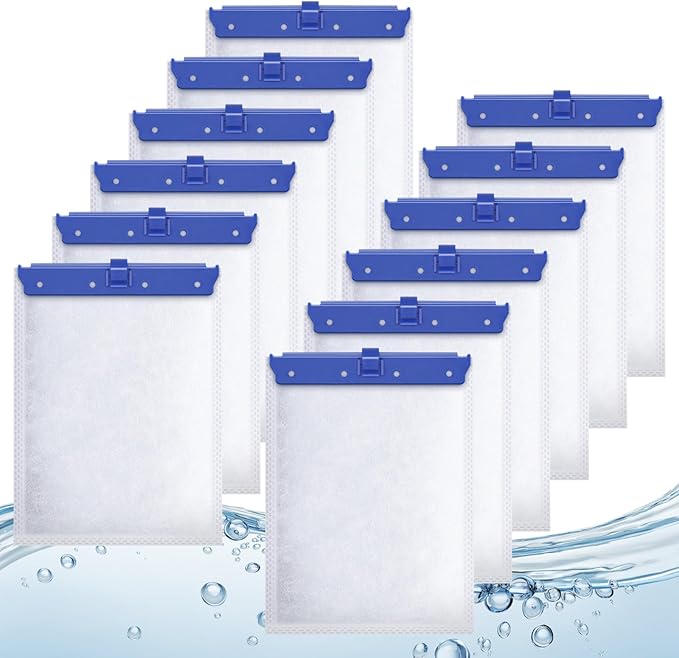 Aquarium Filter Cartridge for Tetra Whisper Bio Bag Power Filters, 12 Pack Large Filter Cartridges for Tetra Repto Filter