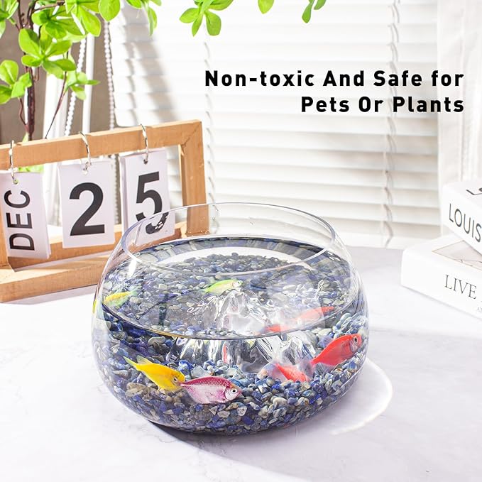Crystals Chips Bulk Crushed Quartz Lapis Lazuli Stones 0.5 Lb/230g, Natural Irregular Shaped Healing Gravels Pebbles Decorative Stones for Fish Tank||Vase Filler|Succulent Plants Decor