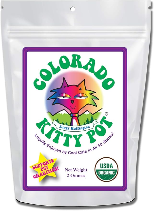 Colorado Kitty Pot Organic Catnip in Food-Grade, 5.5 x 8" Gusseted Bag with Hang Hole, 2.0 oz